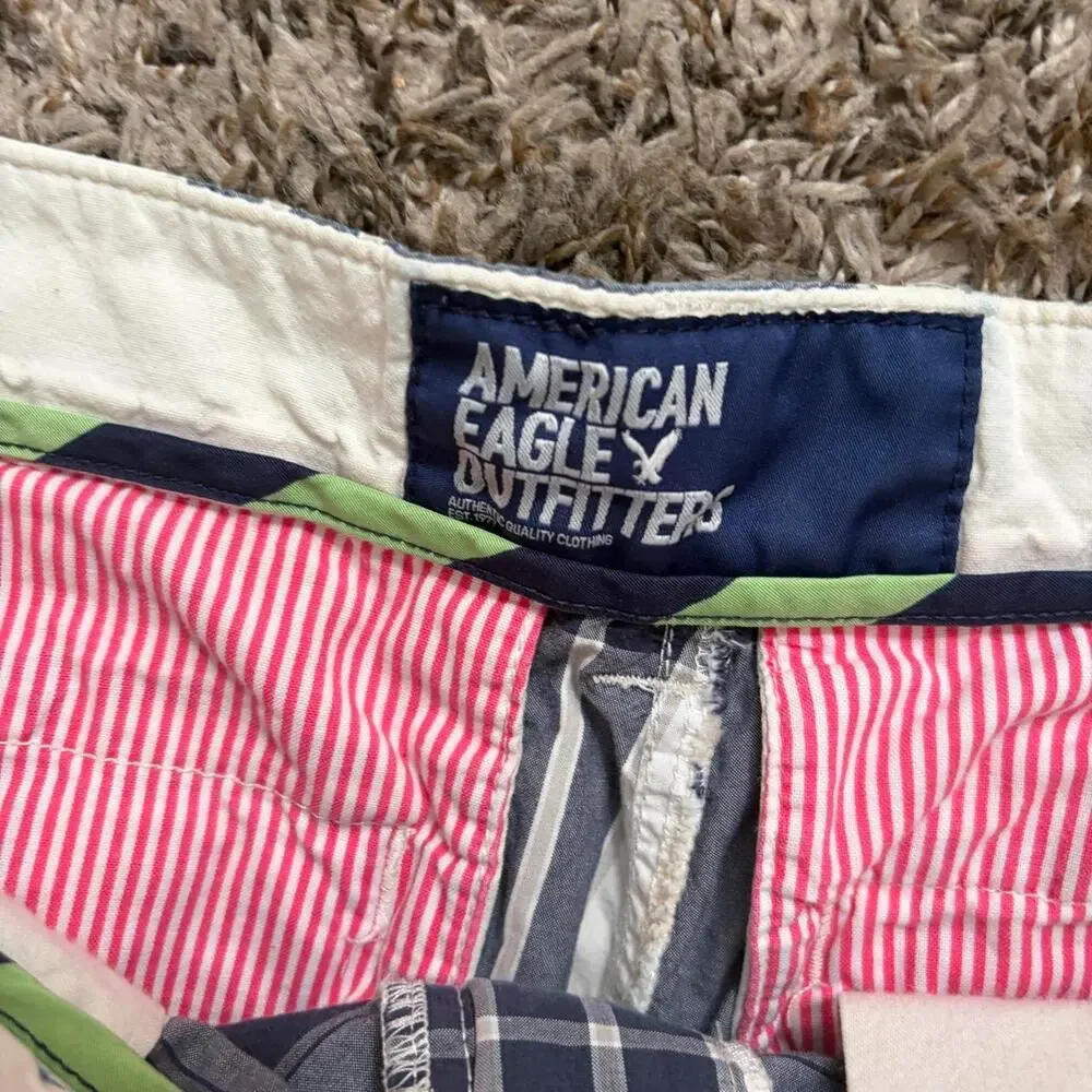 American Eagle Y2K Plaid Shorts Men’s 30x10 Classic Length Skater 2000s Mallcore